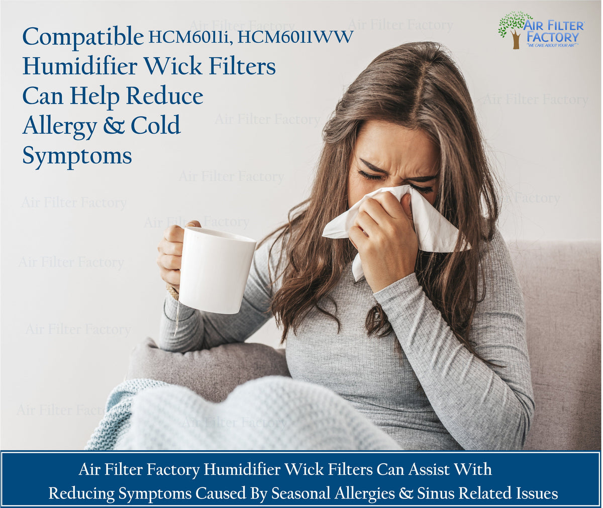 2-Pack Air Filter Factory Compatible with Honeywell HCM6011i, HCM6011WW Humidifier Wick Filter