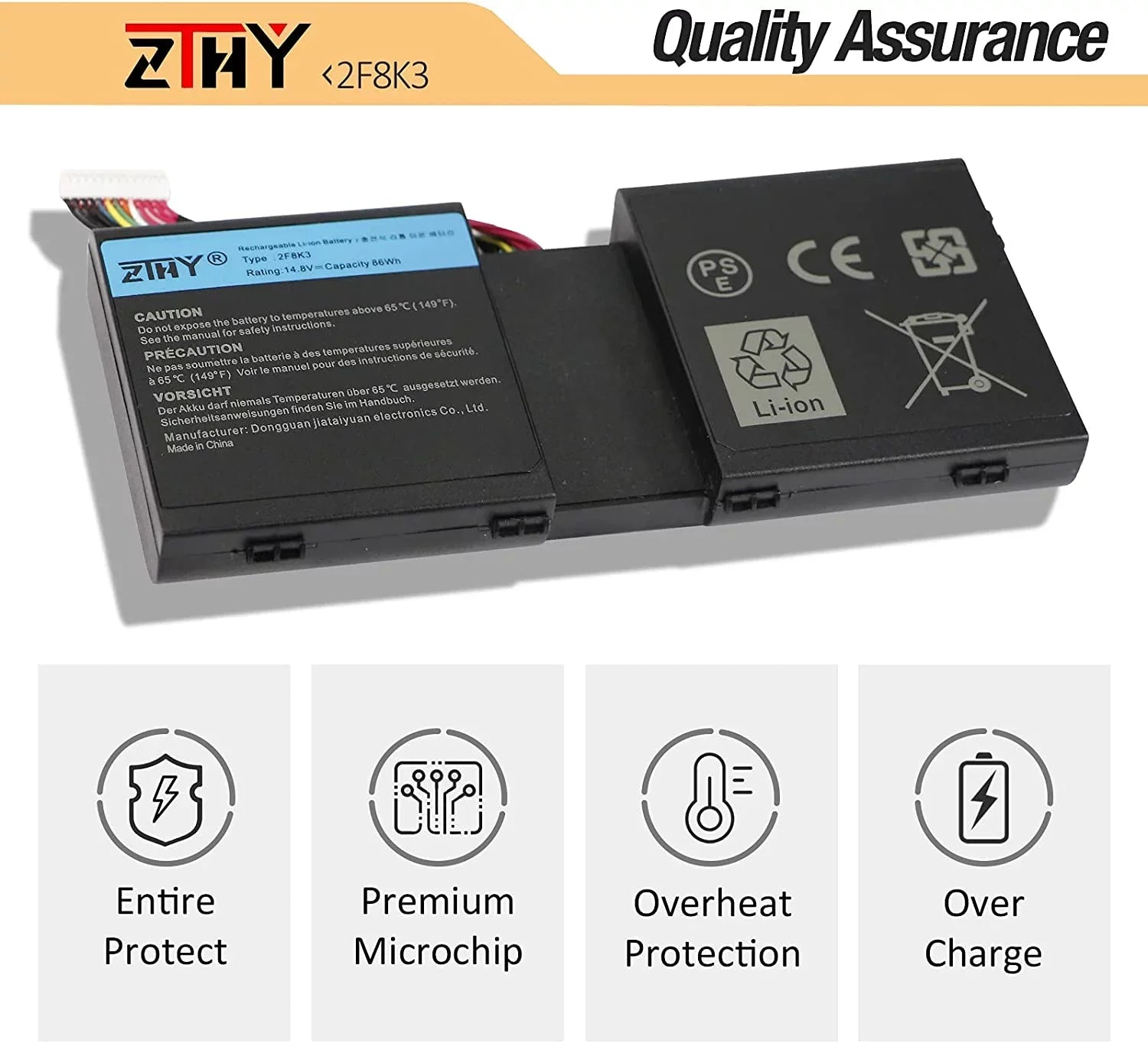 ZTHY 2F8K3 y Replacement for Dell Alienware 17 R1 17X M17X-R5 Alienware 18 R1 18X M18X-R3 Series Gaming Laptop