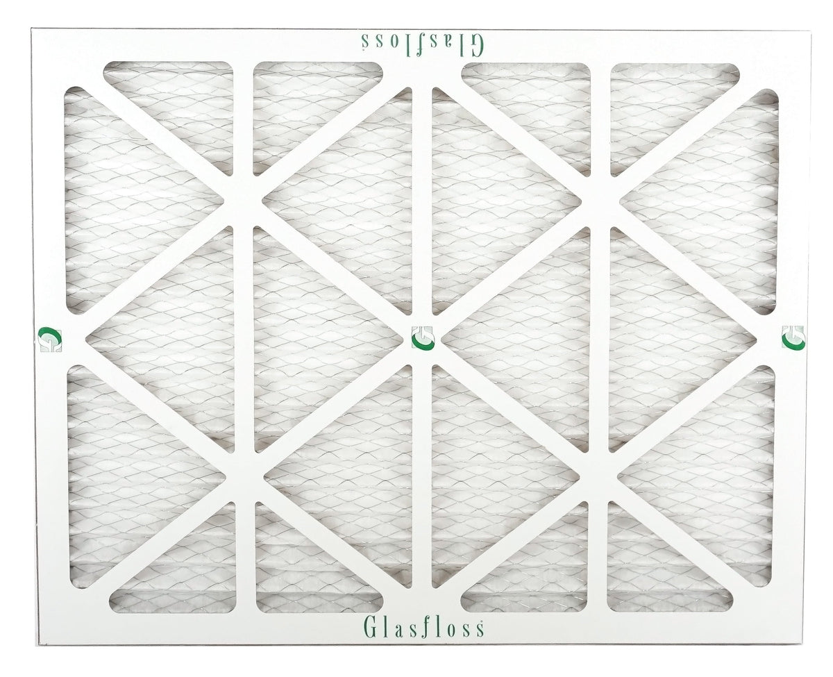 Glasfloss 20x24x1 - MERV 10 -Qty:12 - Furnace Air Filter - Made in USA (Actual Size: 19.5 x 23.5x7/8 inch)