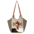 KB OHLAY KB611 TOTE Upcycled Wool Upcycled Canvas Hair-on Genuine Leather women bag western handbag purse