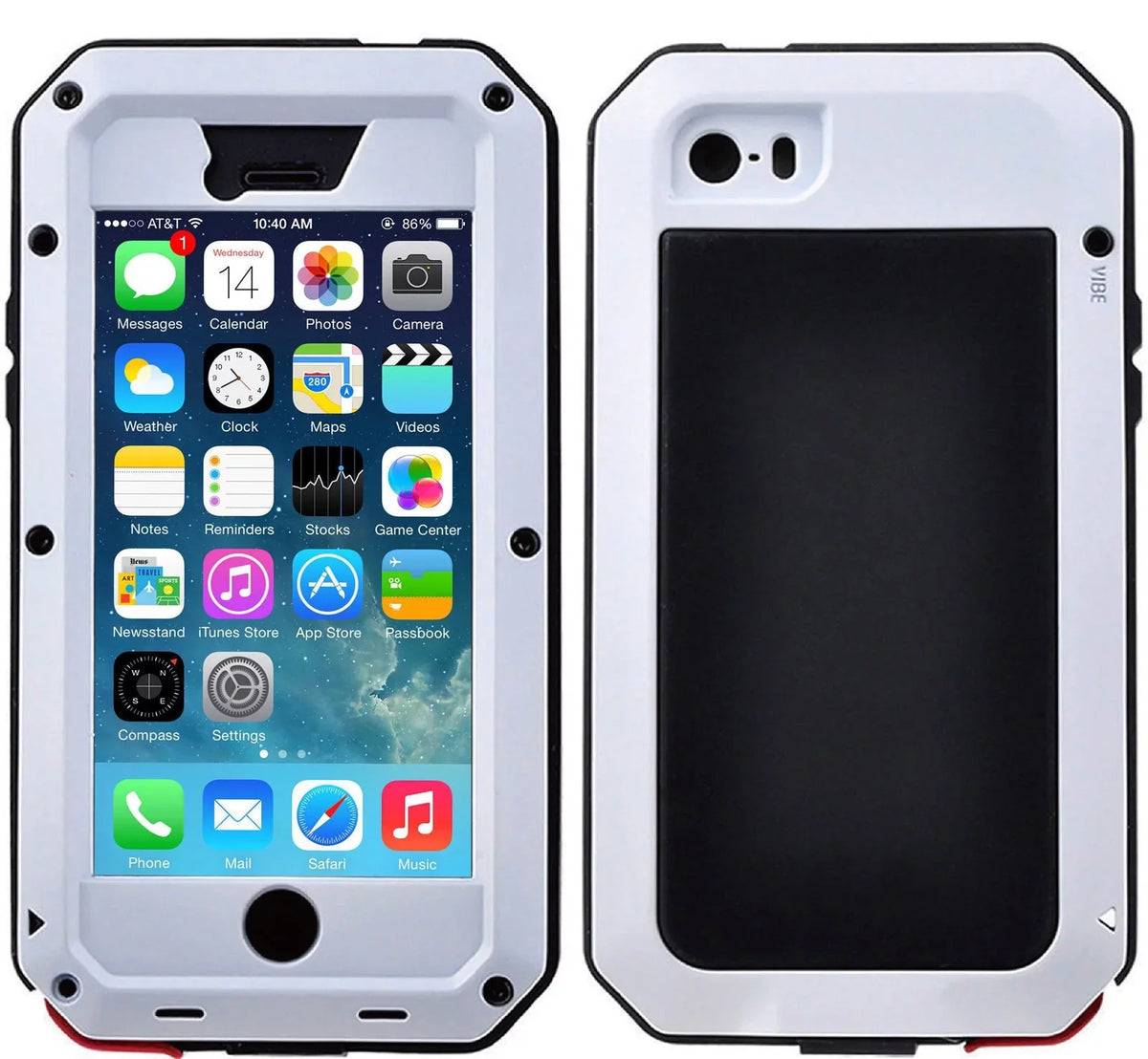 Gorilla Glass Aluminum Metal iPhone 6s Plus Case (White) Heavy Duty Military Grade Shockproof and Scratch Resistant Protection, Rugged Outdoor Travel