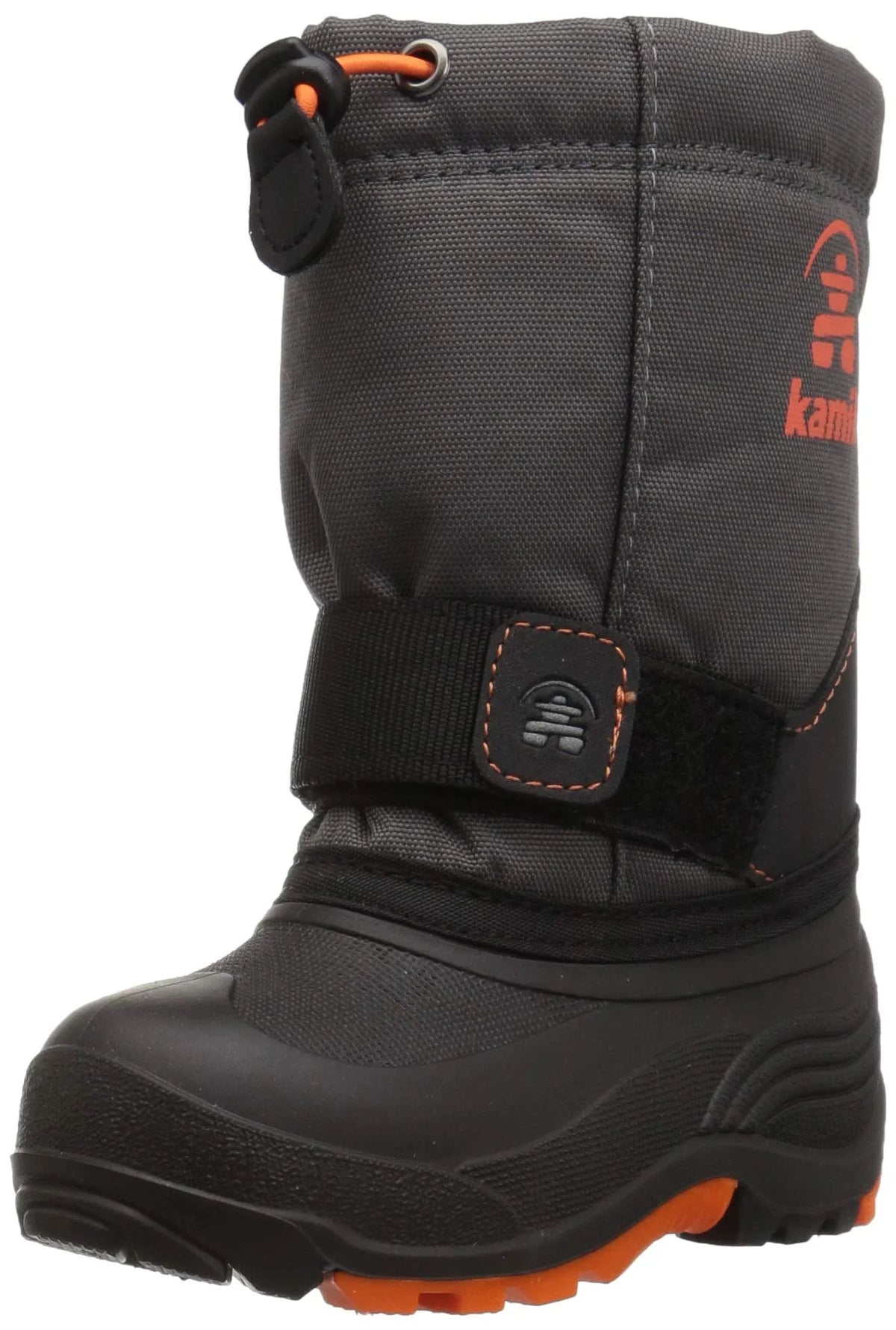 Kamik Kids' Rocket Snow Boot Toddler Warm Boots Grey Snow Boot Charcoal Flame (11)