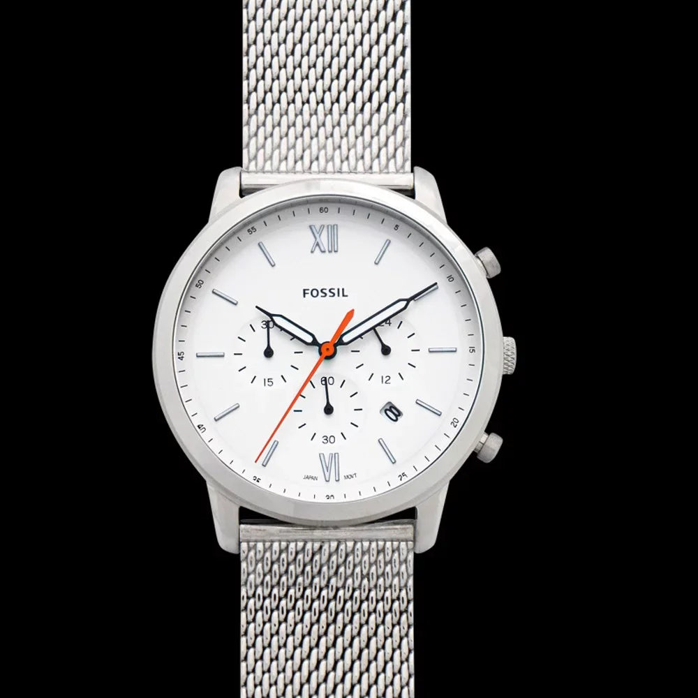 Fossil Men's 'Neutra Chrono' Quartz Stainless Steel Casual Watch, Color:Silver-Toned (Model: FS5382)