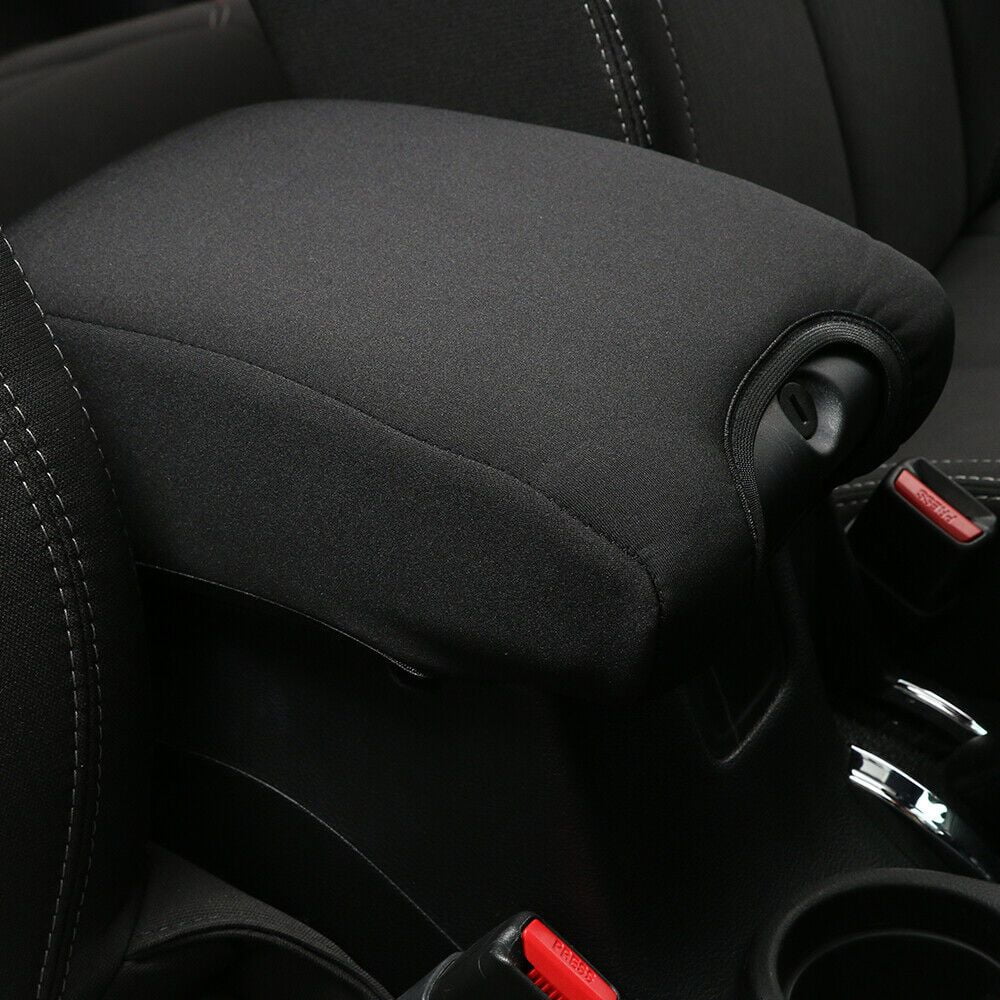 Teledu Center Console Cover Pad Armrest Cover Cushion for 2011-2018 Jeep Wrangler JK T