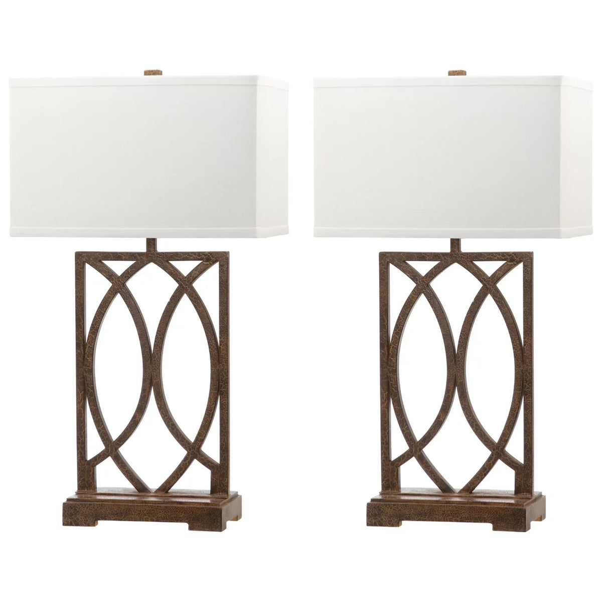 Safavieh Jago 29.5 in. H Interlocking Arcs Table Lamp, Set of 2