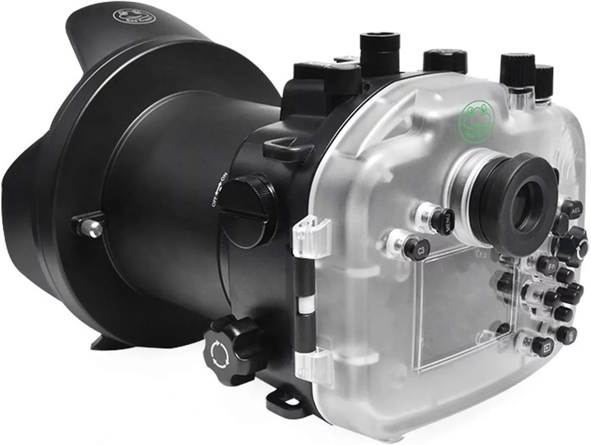 Seafrogs [40M/130FT] Underwater Housing Waterproof Case w/ 6 Inch Dome Port Kit for Sony A7R IV A7R4 ILCE-7R IV Compatible with Sony FE 16-35mm F/4 28-70mm F3.5-5.6, 12-24mm F4 G Lens-Black