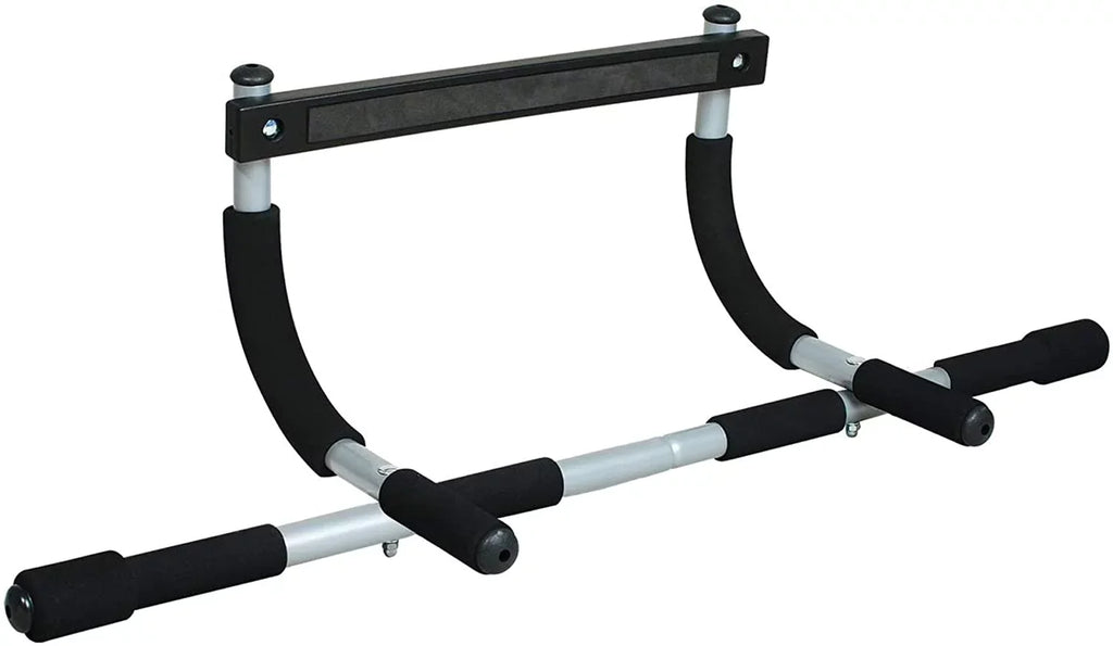 Delaman Iron Gym Pull Up Bars - Total Upper Body Workout Bar for Doorway, Adjustable Width Locking, No Screws Portable Door Frame Horizontal Chin-up Bar, Fitness Exercise & Training Equipment for Home