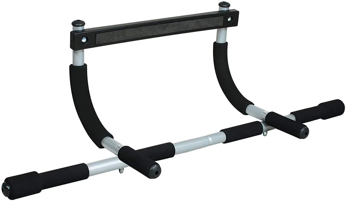 Delaman Iron Gym Pull Up Bars - Total Upper Body Workout Bar for Doorway, Adjustable Width Locking, No Screws Portable Door Frame Horizontal Chin-up Bar, Fitness Exercise & Training Equipment for Home