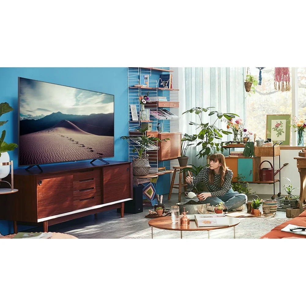 Samsung UN65TU8000 65-inch 4K UHD Smart LED TV (2020) Bundle with Deco Gear 60W Soundbar & Subwoofer, Wall Mount, Surge Adapter, Screen Cleaner and TV Digital Essentials (65TU8000 65 Inch TV 65" TV)