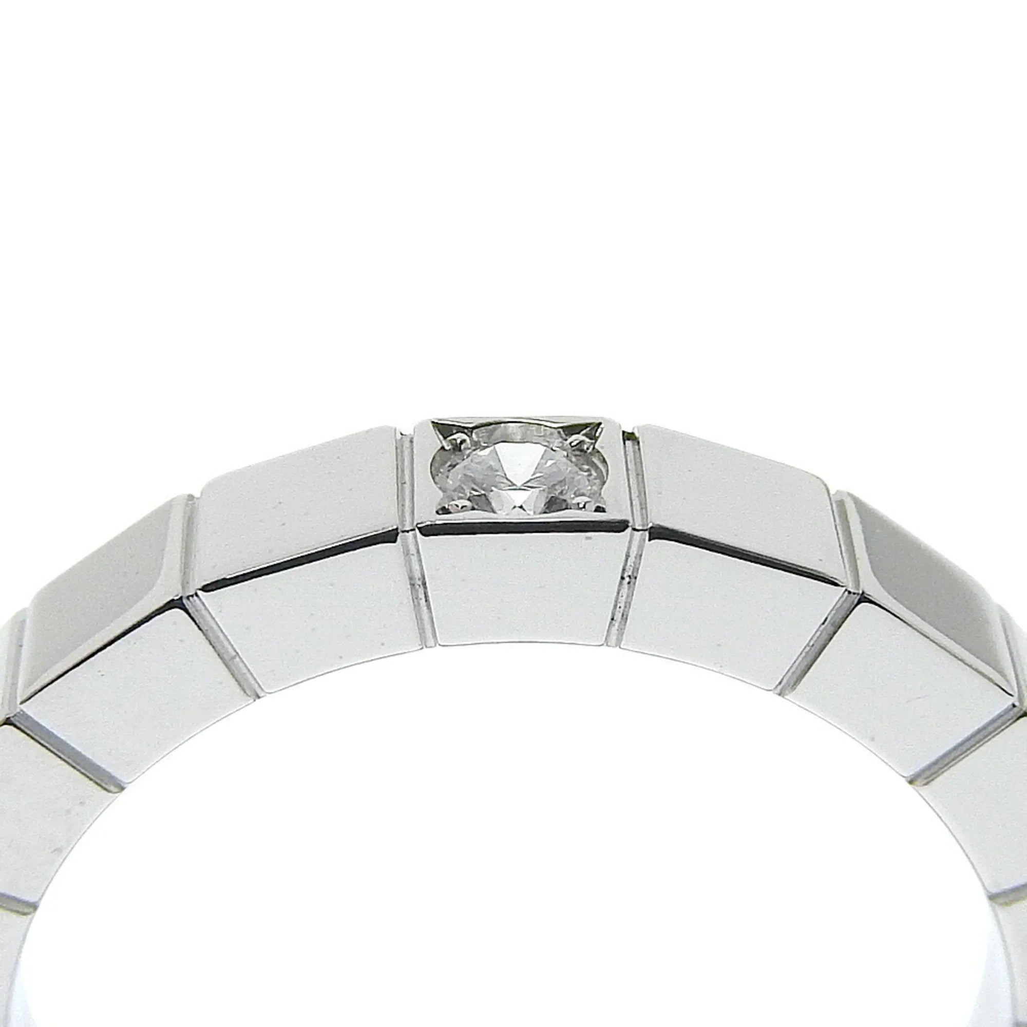 Pre-Owned Cartier CARTIER Lanieres Ring 1P Diamond K18 White Gold x Approx. 5.8g Women's I220823087 (Good)
