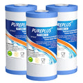 PUREPLUS 5 Micron 10 x 4.5 Whole House Sediment and Carbon Water Filter Cartridge Compatible with GE FXHTC GXWH40L GXWH35F GNWH38S Culligan RFC-BBSA WRC25HD PP10BB-CC Pentek RFC-BB 3Pack