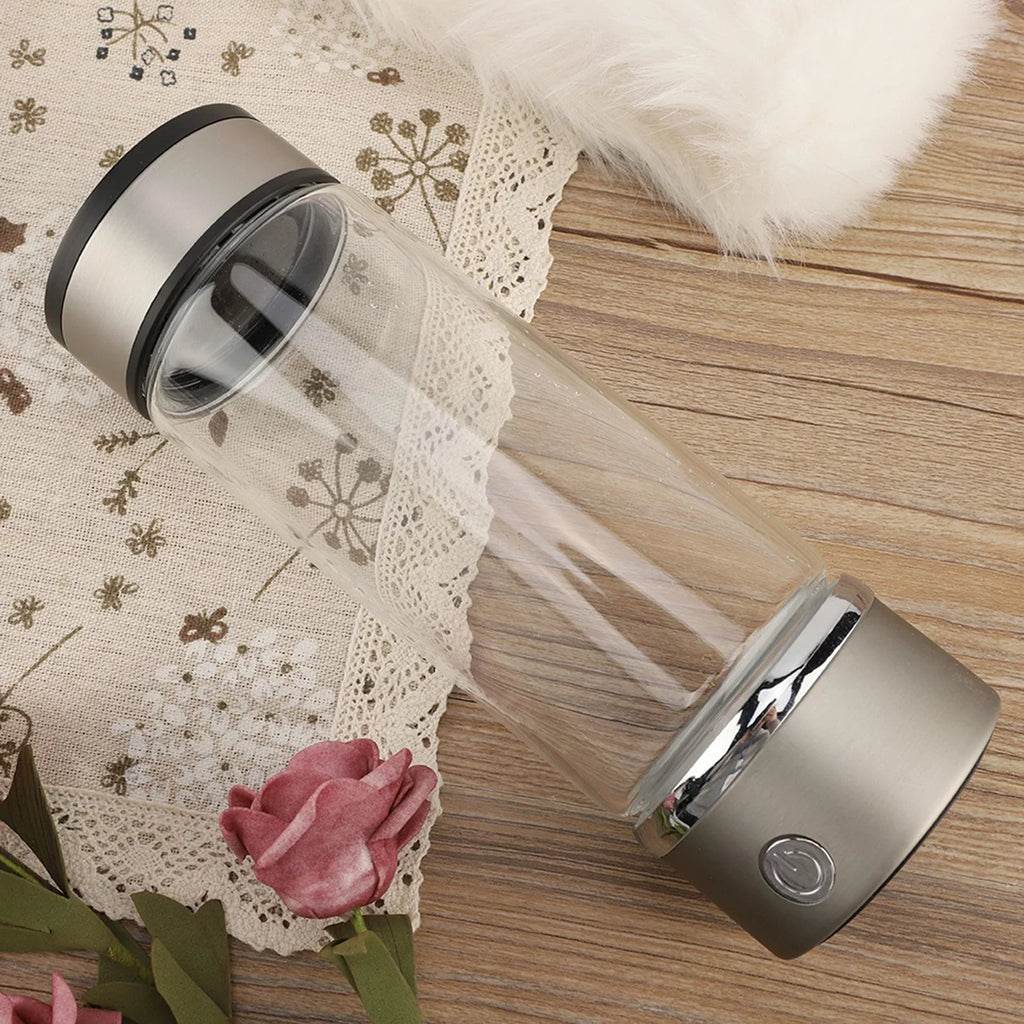 Portable Healthy Hydrogen Rich Water Maker Lonized Water Generator Bottle Lonizer Anti-Aging Antioxidant USB Rechargeable Water Filter Purifier Keep Body Hydrated