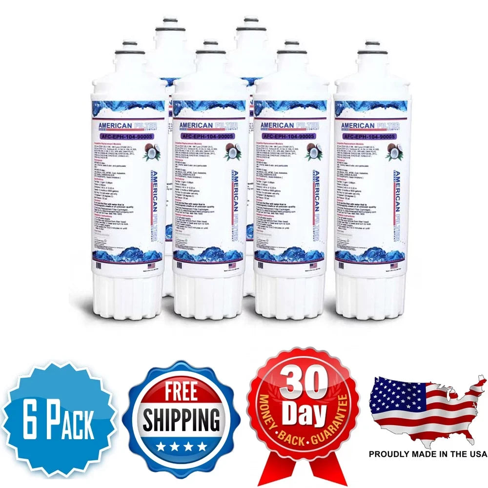 AFC Brand , Water Filters , Model # AFC-EPH-104-9000S , Compatible with Webstaurant® HPEV961901 - 6 Filters - Made in U.S.A.