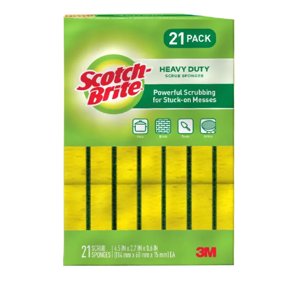 Scotch Brite Heavy Duty Scrub Sponge 21 count.