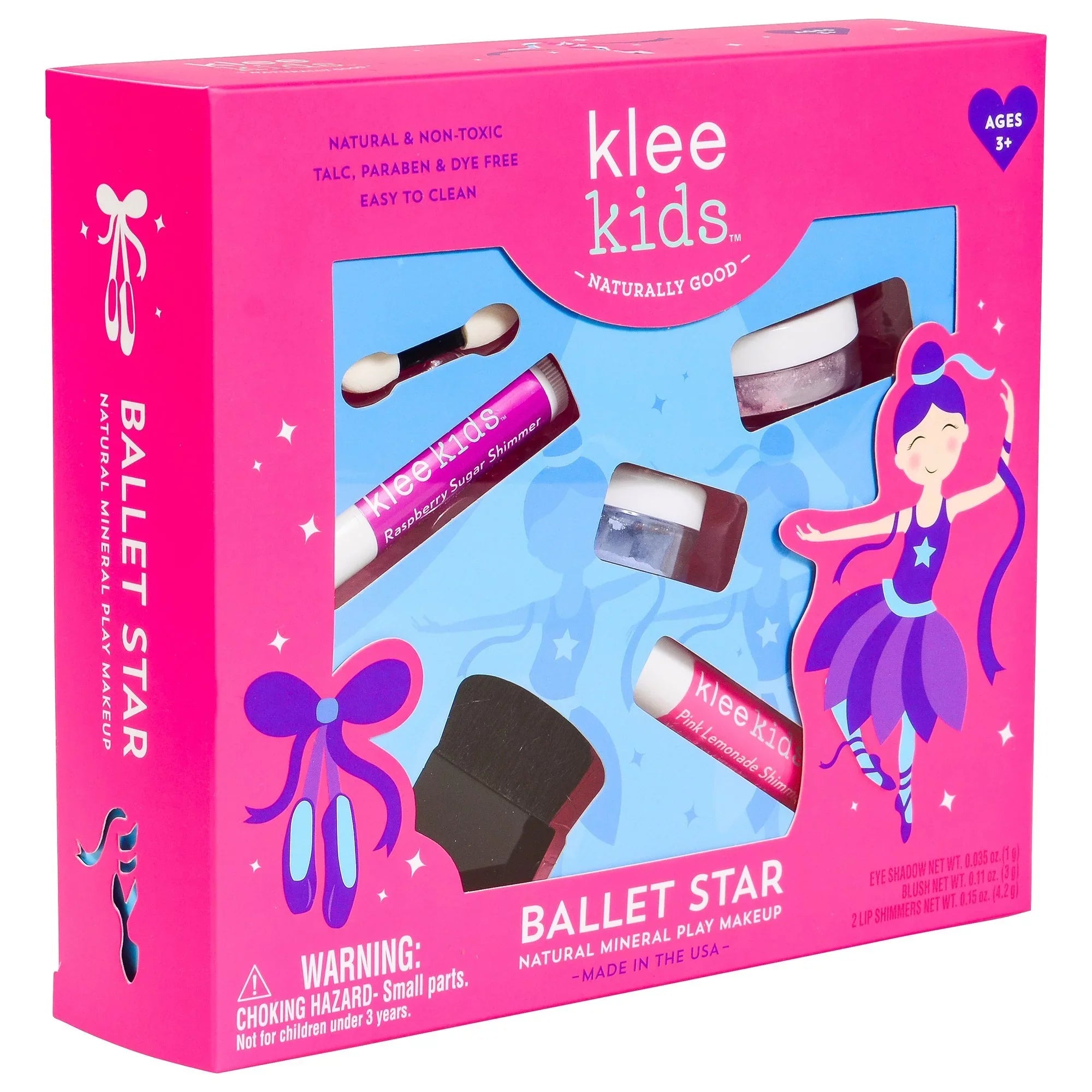 Luna Star Naturals Klee Kids Natural Mineral Makeup 4 Piece Kit, Ballet Star