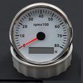 Geloo Marine Tachometer Hour Meter Waterproof Boat Tachometer Gauge 0-8000RPM 85mm