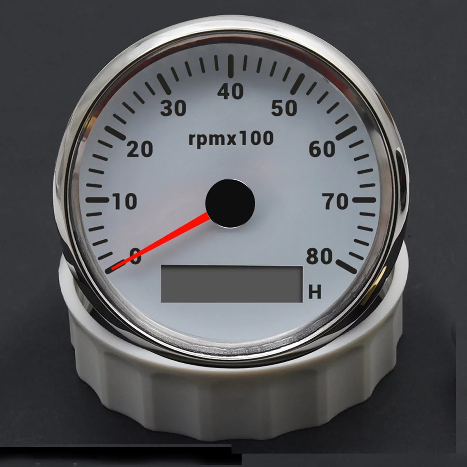 Geloo Marine Tachometer Hour Meter Waterproof Boat Tachometer Gauge 0-8000RPM 85mm