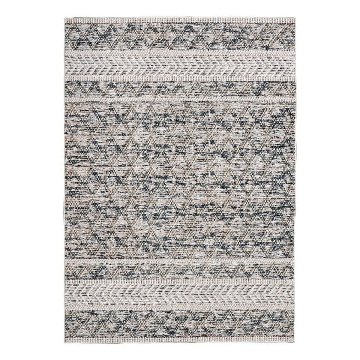 Linon Marion Macomb Polyester 8' x 10' Area Rug in Cream