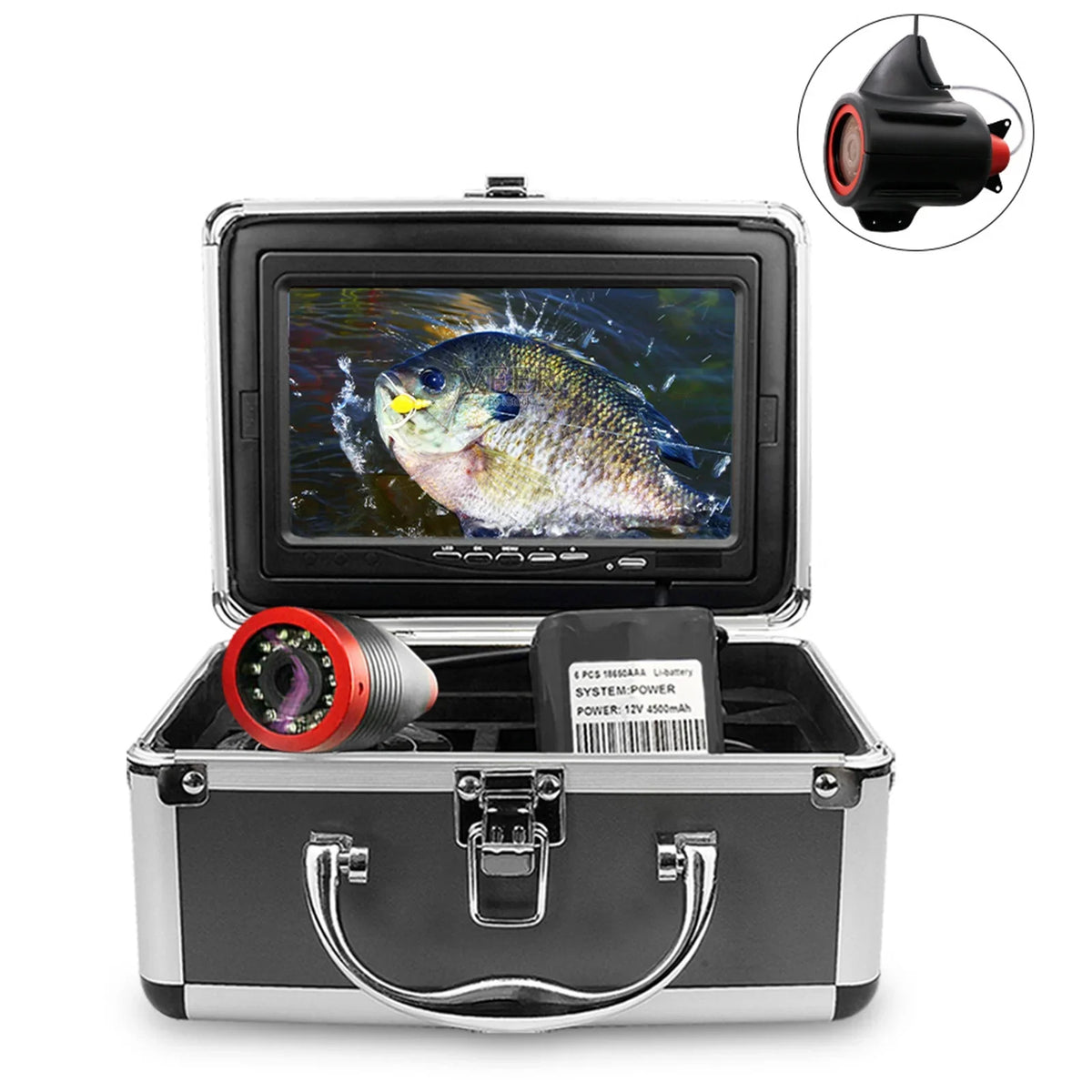 Erchang 7 Inch DVR Underwater Fishing Camera Portable Video Fish Finder for Lake Sea Fishing