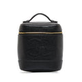 Pre-Owned Authenticated Chanel CC Caviar Vanity Bag Leather Black Unisex (Good)