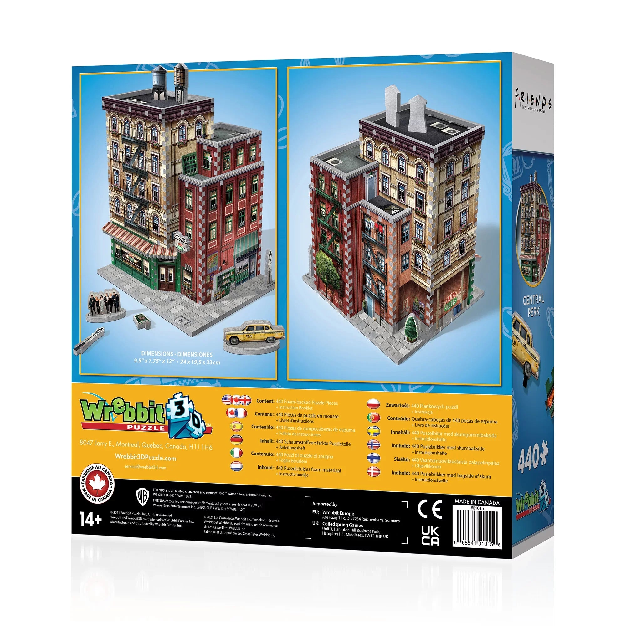 Wrebbit 3D - Friends TV Series Central Perk Coffee Shop 440-Piece 3D Jigsaw Puzzle