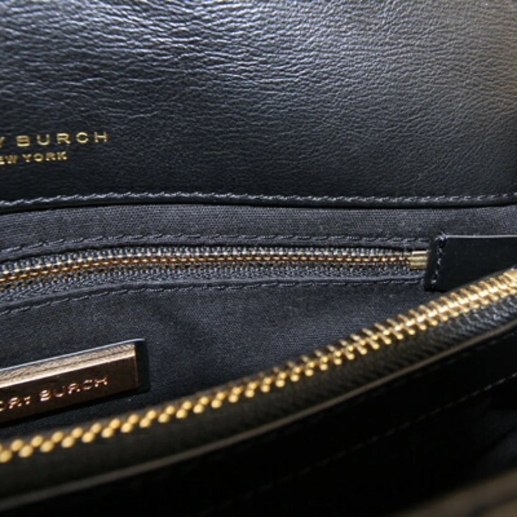 Pre-Owned Tory Burch Shoulder Bag Kira Chevron 58465 Black Leather Chain Quilted Women's TORY BURCH (Good)