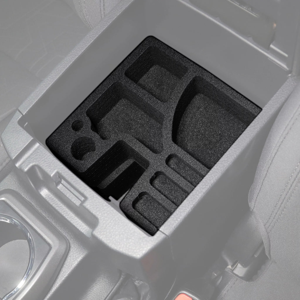 Red Hound Auto Center Console Organizer 2 Piece Set Vehicle Organizational System Inserts Compatible with Toyota Tacoma 2016-2020 Black Anti-Rattle