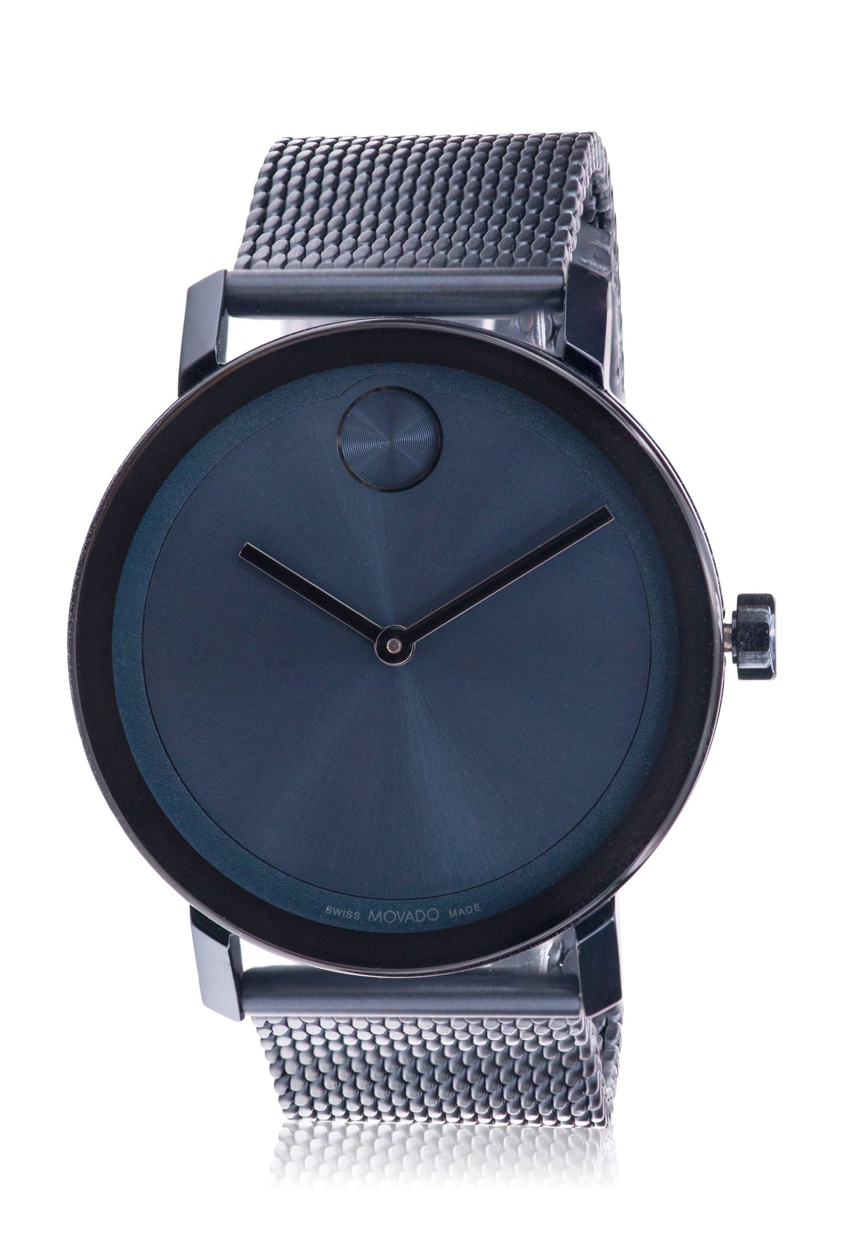 Movado Bold Evolution Blue Ion Mesh Mens Watch 3600793