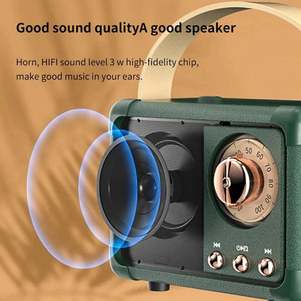 Outdoor Portable Mini Cute Creative Retro Radio High Quality Smart Speaker Wireless Card Subwoofer Music Box