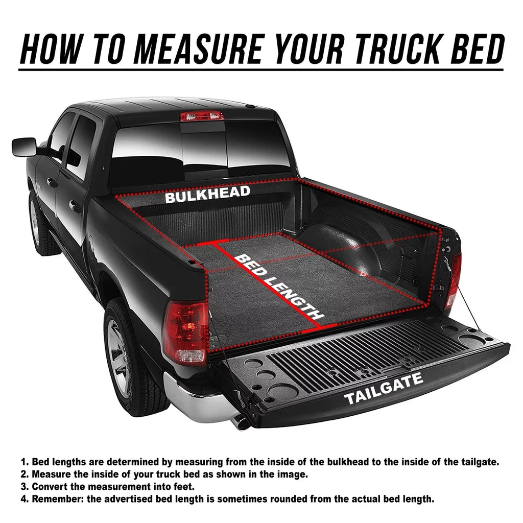 DNA Motoring TTC-TRISOFT-008 For 1993 to 2004 Ford Ranger 6 Ft Short Bed Flareside Tri-Fold Soft Top Tonneau Cover 94 95 96 97 98 99 00 01 02 03