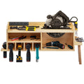 BENTISM Power Tool Organizer Drill Wall Tool Holder 4 Slots 3-shelf Wall Mounted