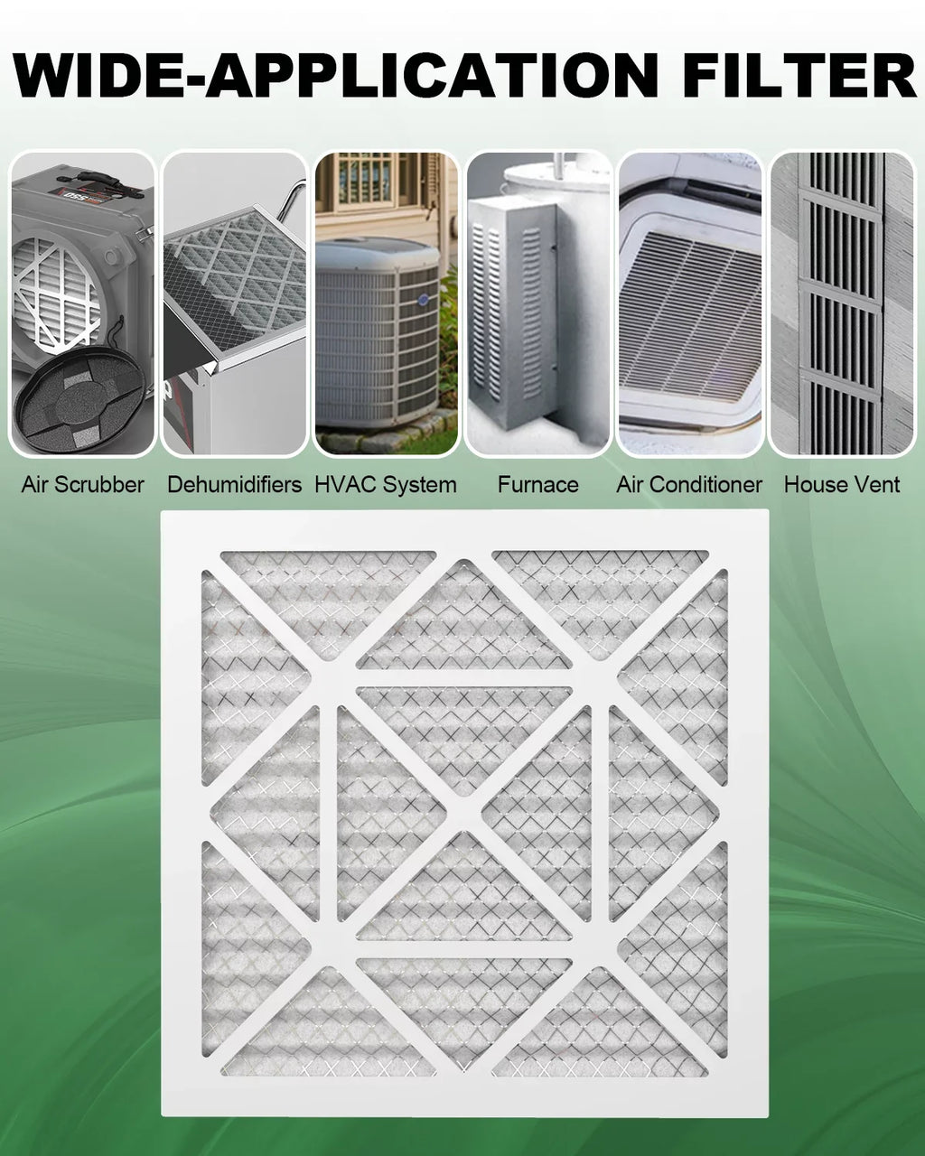 TRIGHTFILTERS 24x24x1 Air Filter MERV 8 Pleated HVAC AC Furnace Home Filters 6 Pack
