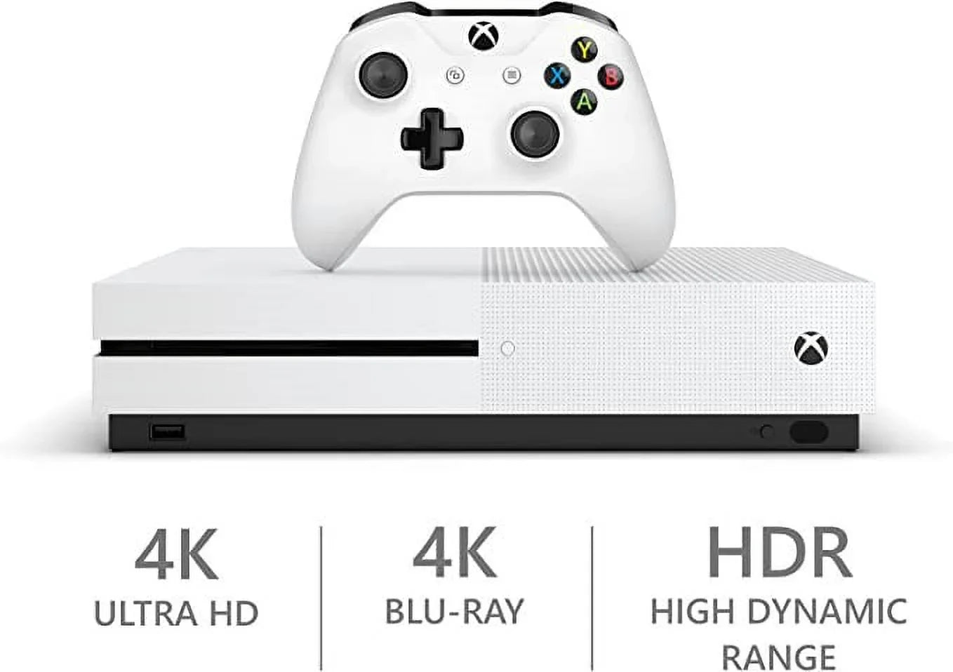 Restored - Microsoft Xbox One S 1TB Console - White (Refurbished)