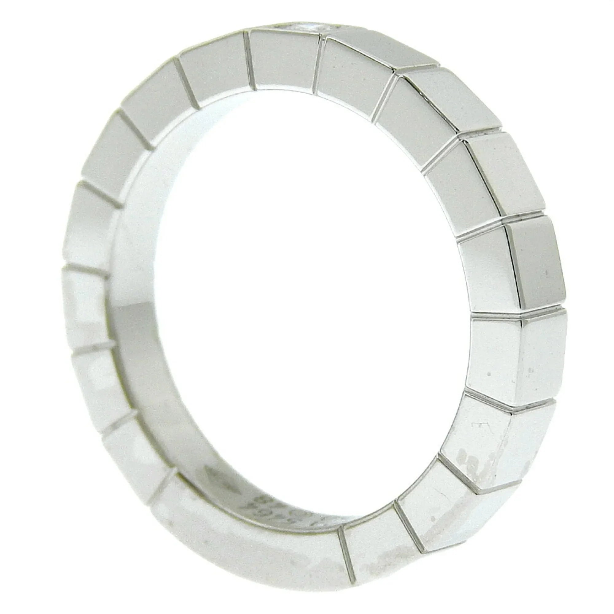 Pre-Owned Cartier CARTIER Lanieres Ring 1P Diamond K18 White Gold x Approx. 5.8g Women's I220823087 (Good)