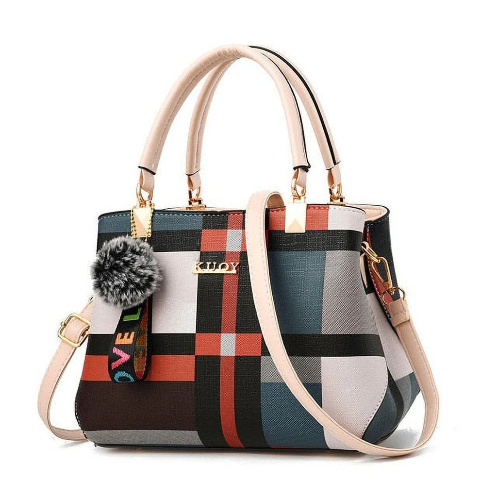 Women New Luxury Handbag  Stitching Wild Messenger Bags Designer Brand Plaid Shoulder Bag Ladies Totes