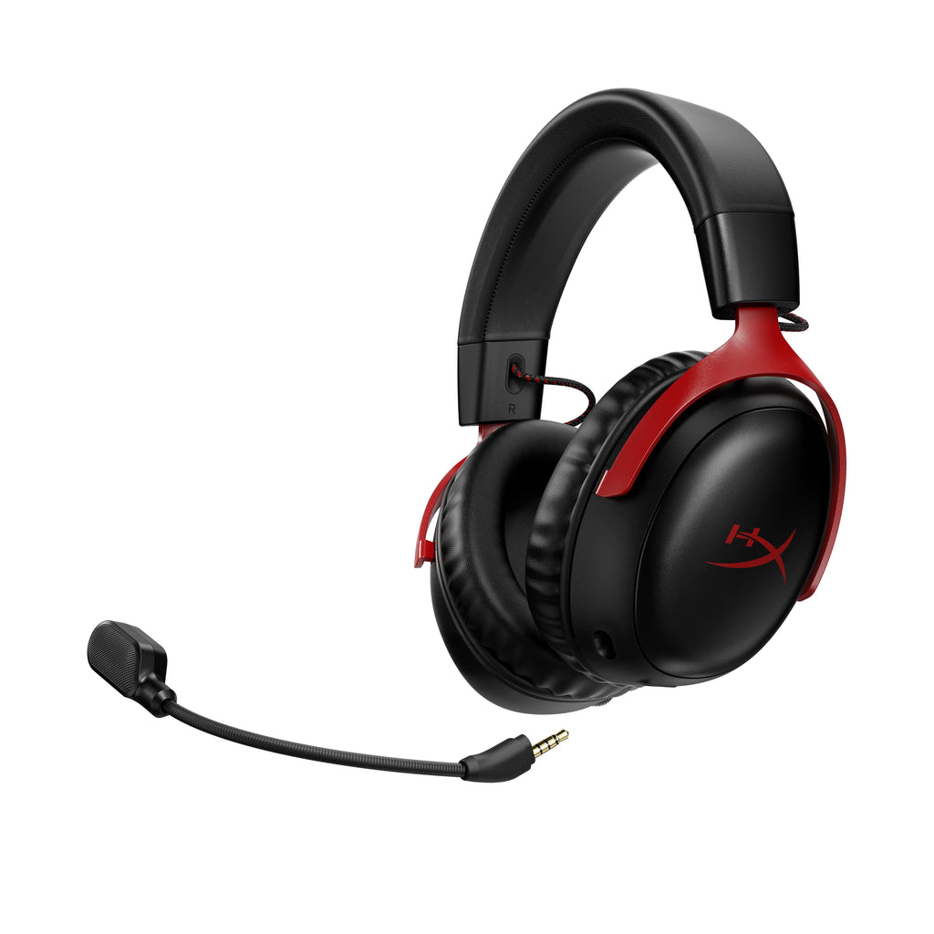 HyperX Cloud III Wireless – Gaming headset for PC, PS5, PS4, up to 120-hour Battery, 2.4GHz Wireless, 53mm angled drivers, Memory foam, Durable Frame, 10mm microphone – Black/Red