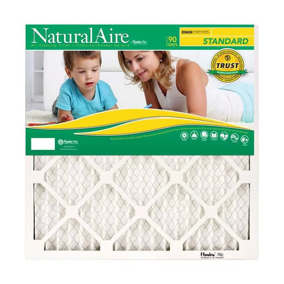 NaturalAire 21 x 20 x 1 in. 8 MERV Pleated Air Filter - Pack of 12
