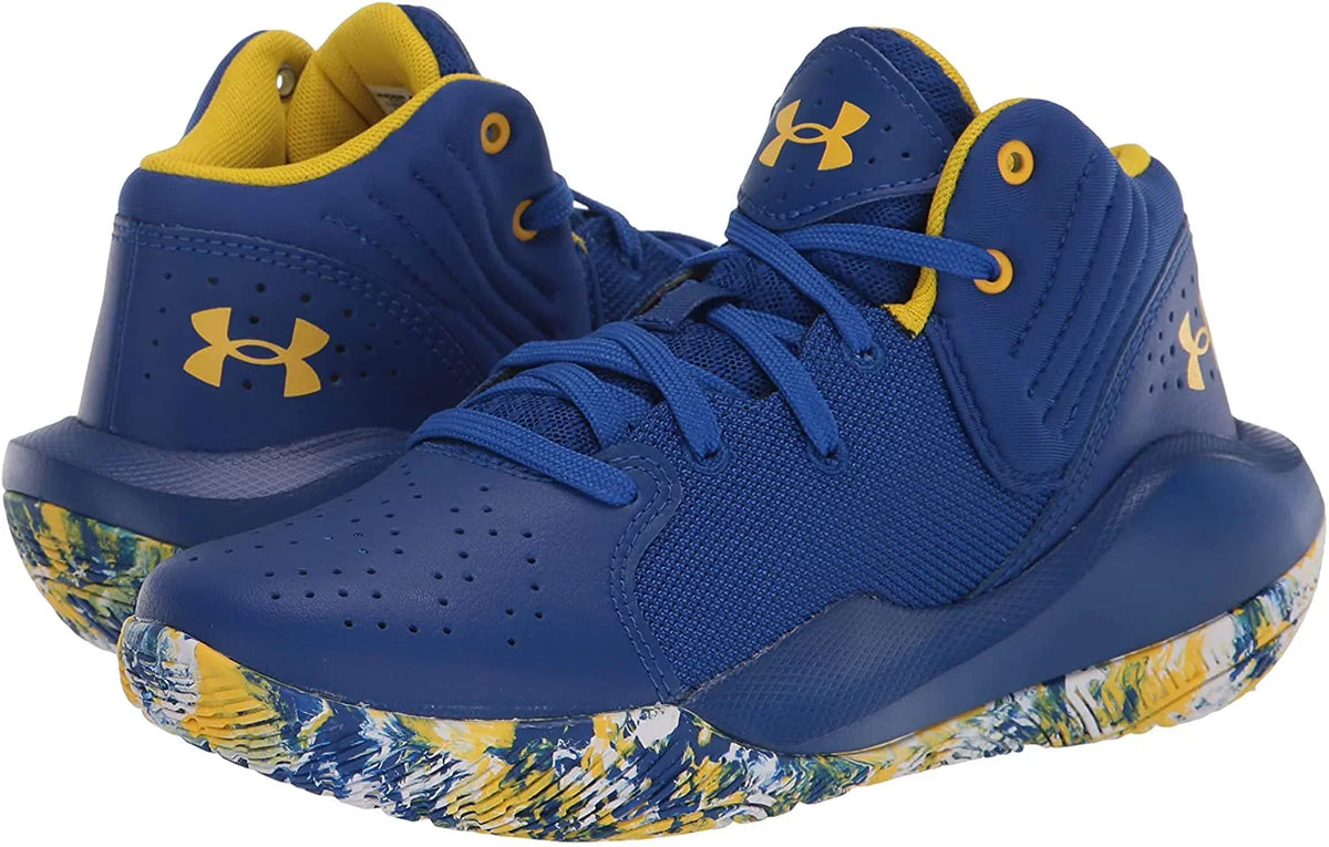 Under Armour Unisex-Child Grade School Jet 21 Basketball Shoe Big Kid 8-12 Years 5 Big Kid Royal 400/White