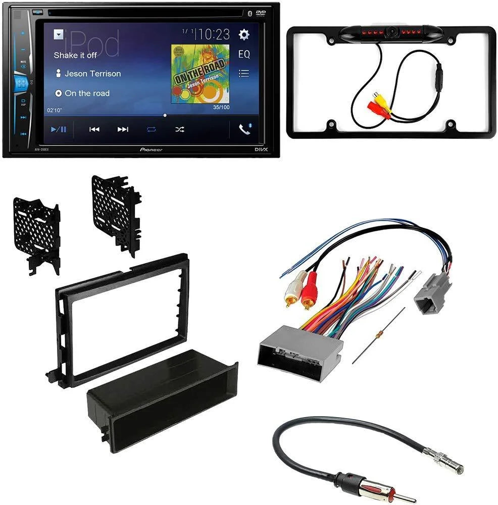 KIT2541 Bundle with Pioneer Multimedia DVD Car Stereo and Installation Kit - for 2009-2012 Ford F-150 Base Model / Bluetooth Touchscreen, Backup Camera, Double Din Dash Kit