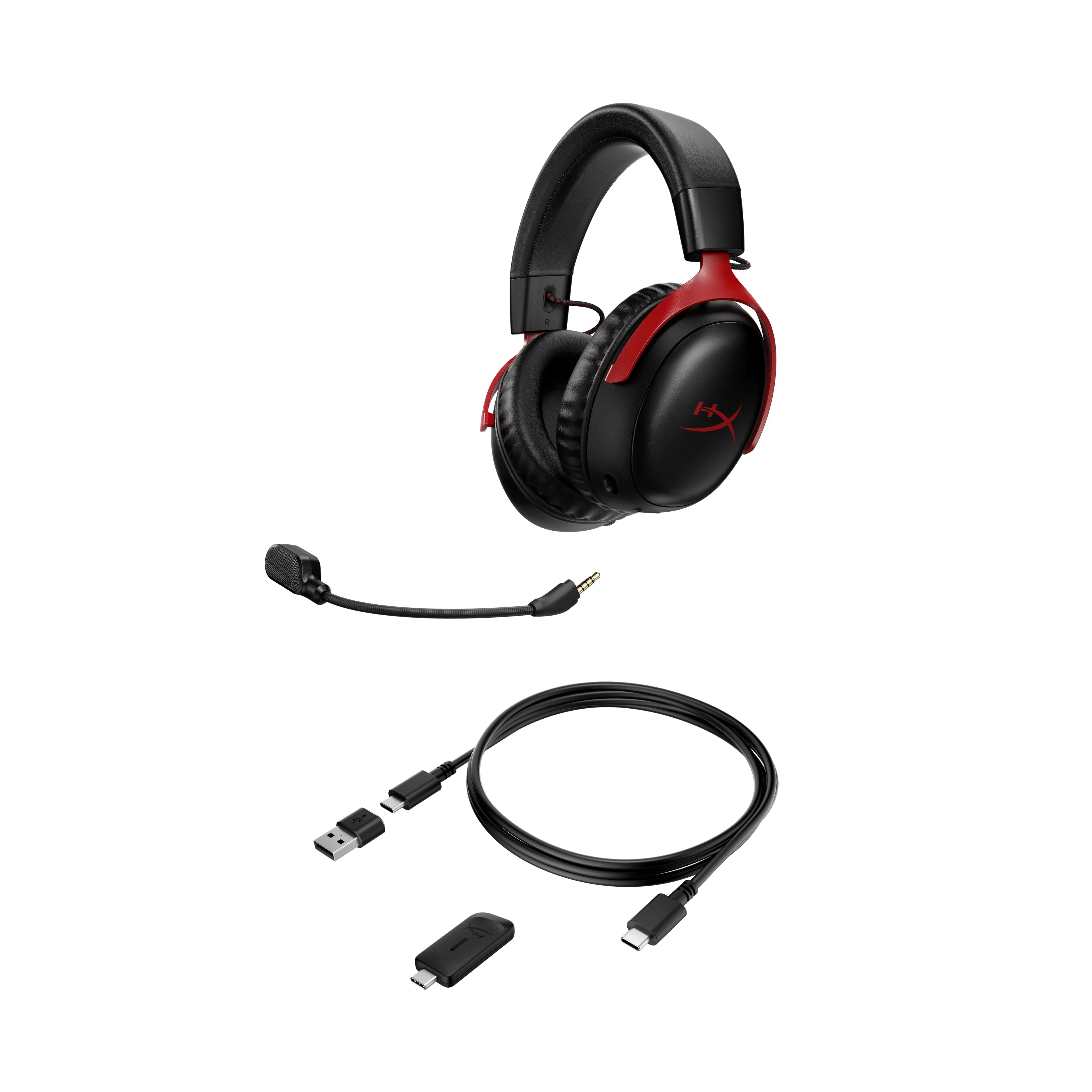 HyperX Cloud III Wireless – Gaming headset for PC, PS5, PS4, up to 120-hour Battery, 2.4GHz Wireless, 53mm angled drivers, Memory foam, Durable Frame, 10mm microphone – Black/Red