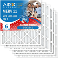 16x16x1 Air Filter MERV 11 Comparable to MPR 1000, MPR 1200 & FPR 7 Electrostatic Pleated Air Conditioner Filter 6 Pack HVAC Premium USA Made 16x16x1 Furnace Filters by AIRX FILTERS WICKED CLEAN AIR.