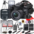Canon EOS 850D (Rebel T8i) DSLR Camera with 18-55mm Lens + 2PC 64 GB Memory + Spare High Capacity Battery + Filters + Tripod + Mini Tripod + More (29 pc Bundle)
