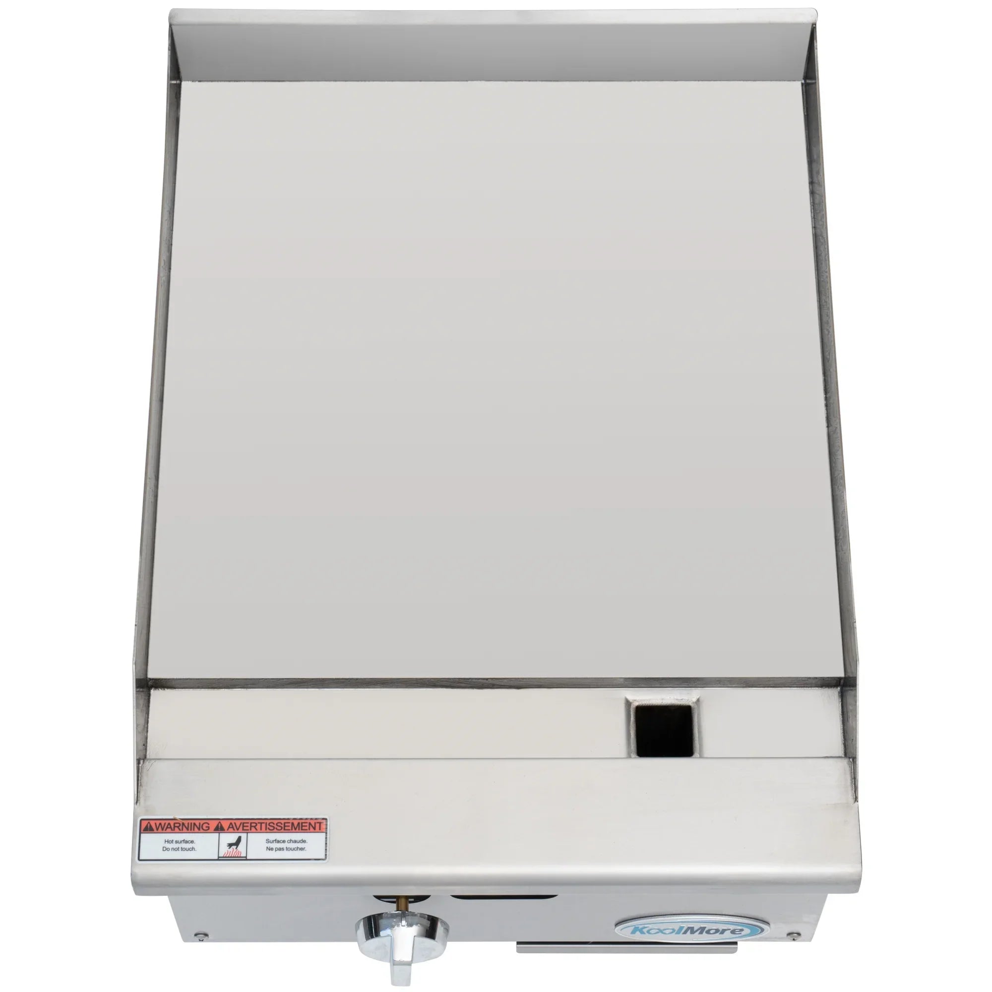18 in. Natural Gas 1-Burner Griddle with 30,000 BTU in Stainless-Steel (KM-GG1-18M)