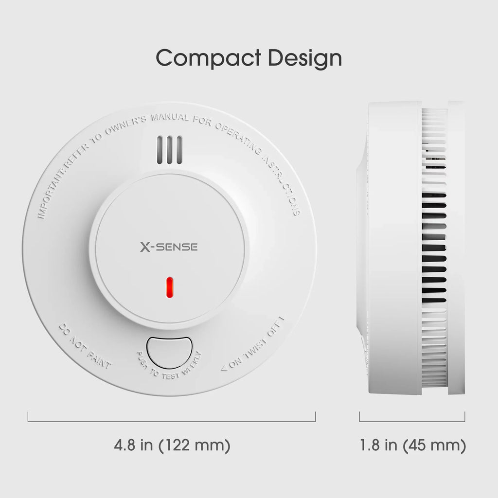 X-Sense Photoelectric Smoke Detector, Wireless Interconnected with over 820 ft Transmission Range, SD19-W