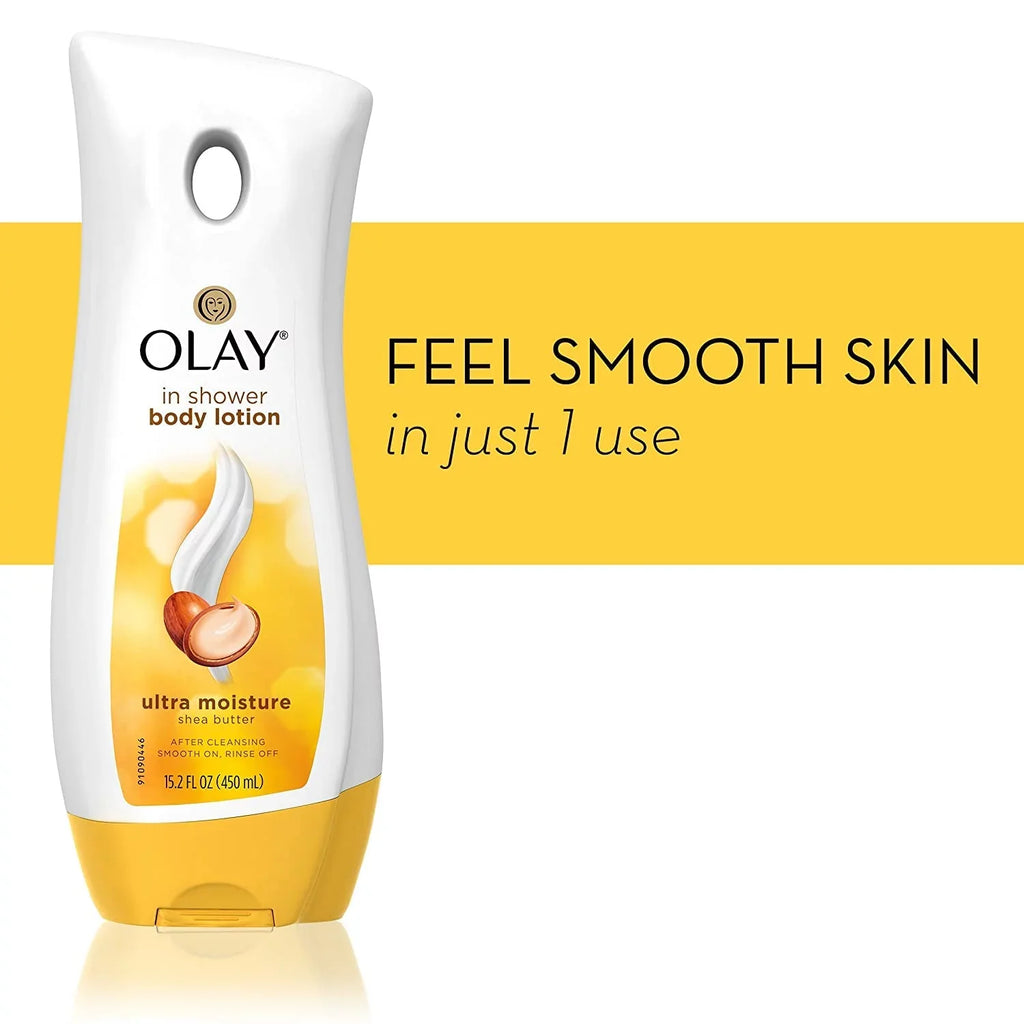 Olay Ultra Moisture In-Shower Lotion With Shea Butter 15.2 Ounce (449Ml) (3 Pack)