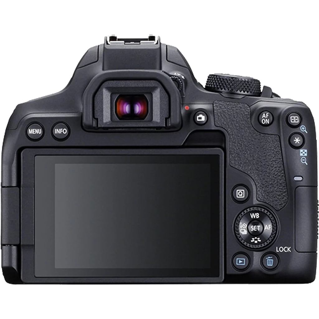 Canon EOS 850D (Rebel T8i) DSLR Camera with 18-55mm Lens + 2PC 64 GB Memory + Spare High Capacity Battery + Filters + Tripod + Mini Tripod + More (29 pc Bundle)