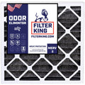 Filter King 17x25x1 Air Filter | 4-PACK | Carbon MERV 8 HVAC Pleated A/C Furnace Filters | MADE IN USA | Actual Size: 17 x 25 x .75"