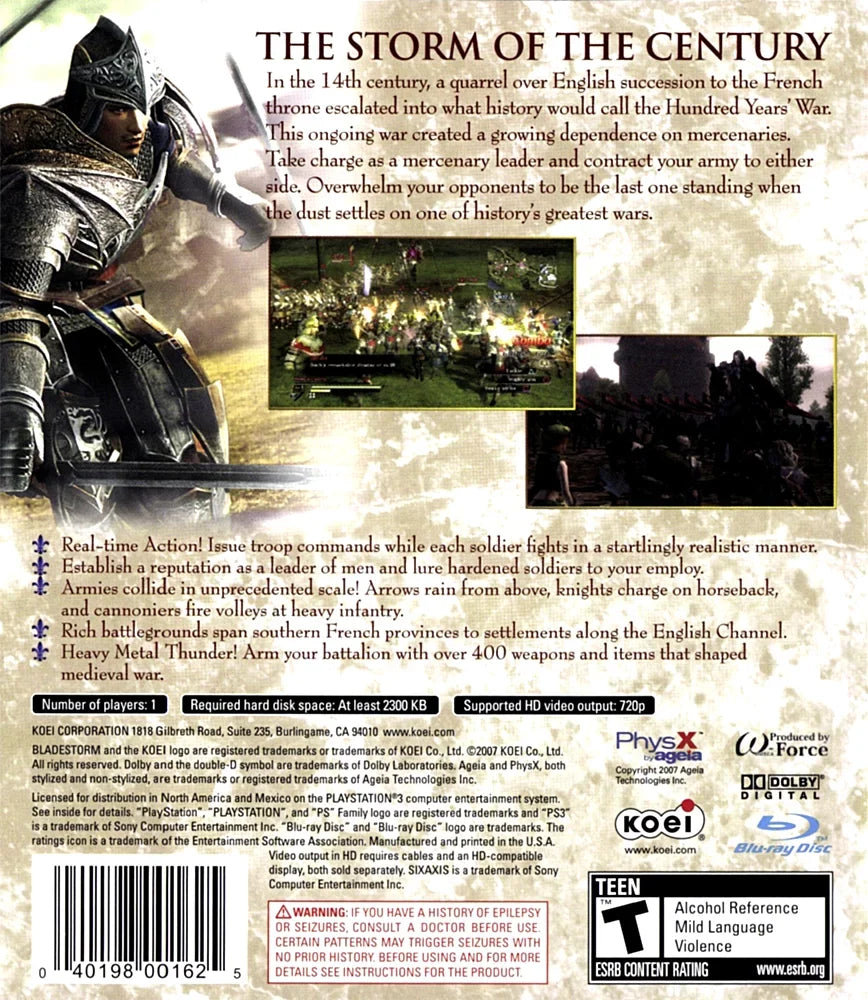 Bladestorm 100 Year War PS3
