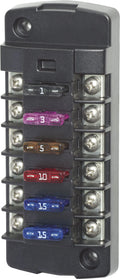 Blue Sea 5037 ST Blade Fuse Block Witho Cover - 6 Circuit Independent Witho Negative Bus