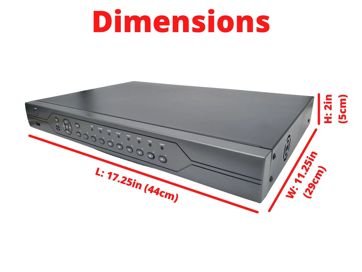Evertech 32 Channel 1080p AHD TVI CVI and Analog Security Surveillance DVR Recorder with 16TB HDD